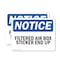 Signmission Filtered Air Box Sticker End Up, 18 in W x Rectangle, Plastic OS-2PACK-NS-P-1218-L-12503 - alternate 1